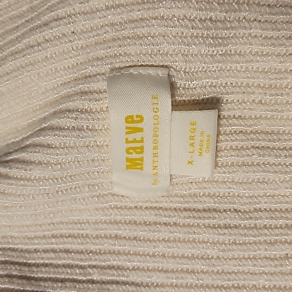 Maeve Anthropologie Striped Cotton Blend Mock Neck Sweater/Pullover Size XL - Picture 7 of 8